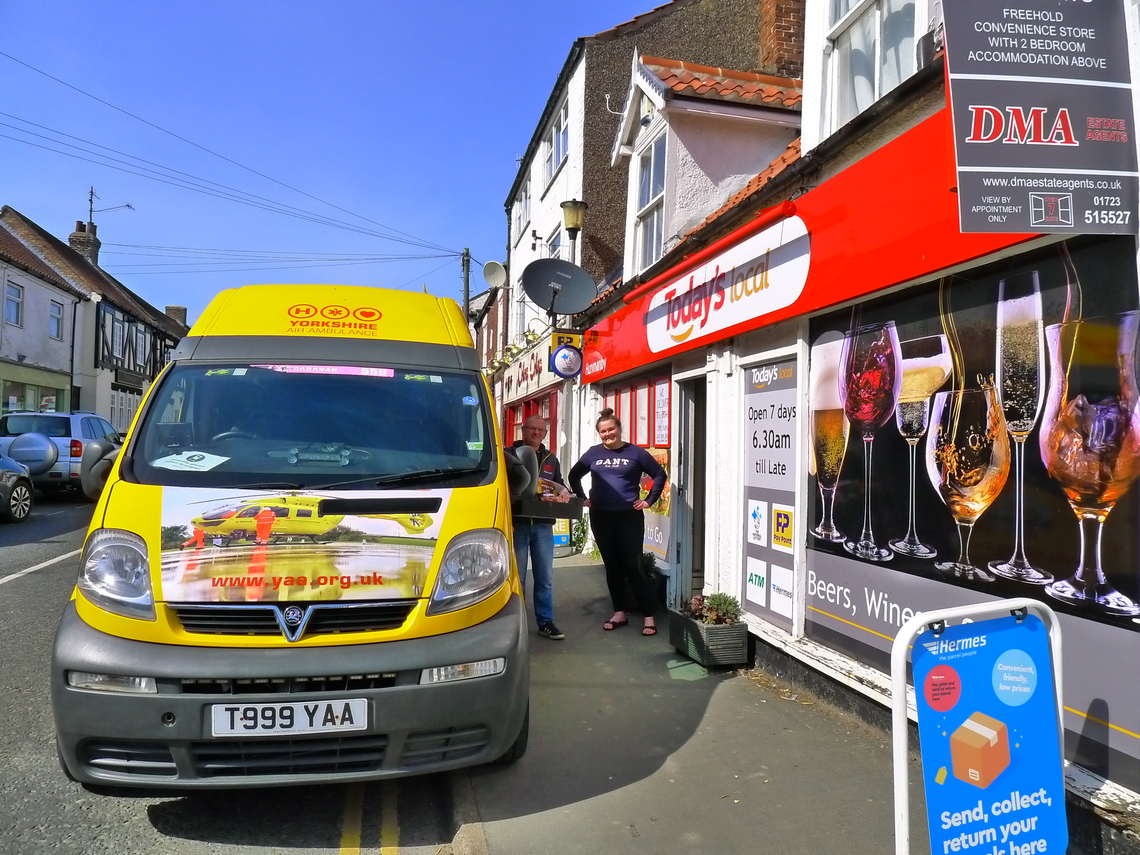 Yorkshire Air Ambulance helping with deliveries to shielding local residents during the COVID-19 pandemic