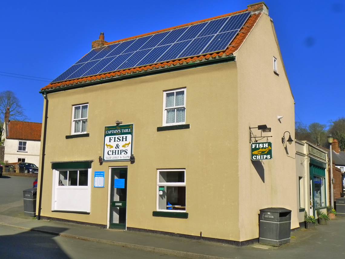 Outside Captains Table, Cross Hill, Hunmanby