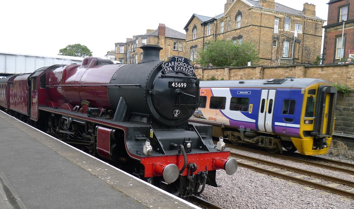 'Galatea' and 'Barbara Castle' at Scarborough Station