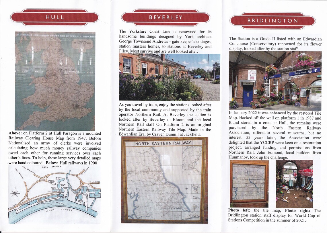 Community Rail Awards, Yorkshire Wolds Coast Historical Railway Map Trail, inside cover