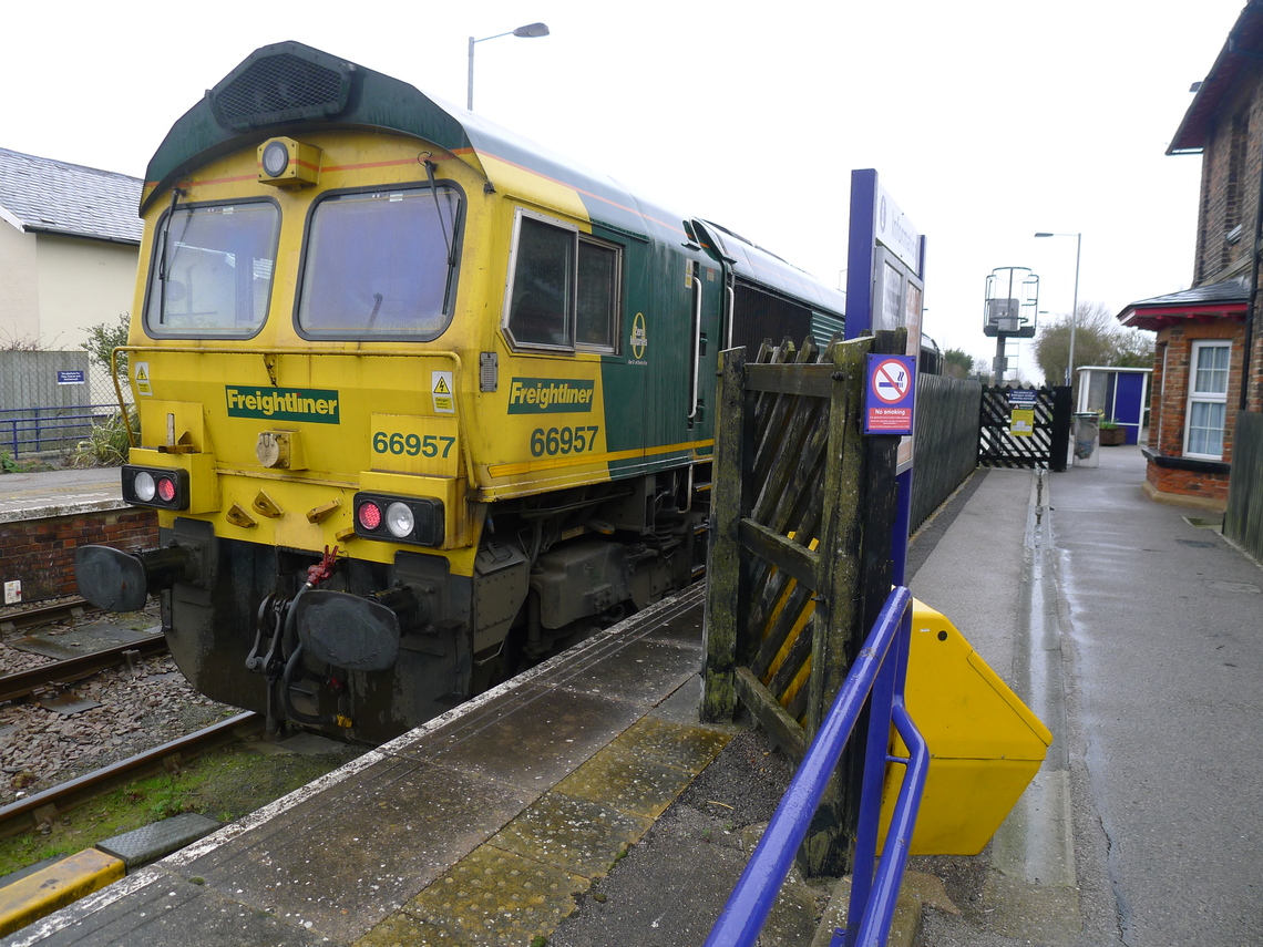 Freighliner Locomotive at Hunmanby Railway Station winter 2019