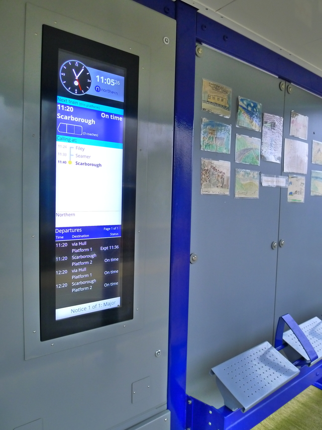 New waiting shelter and real time information at Hunmanby Railway Station