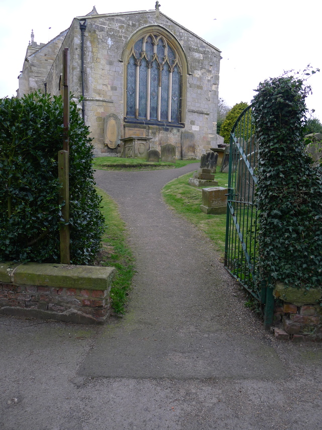 Church Walk entrance to All Saints Churchyard footpath, Hunmanby