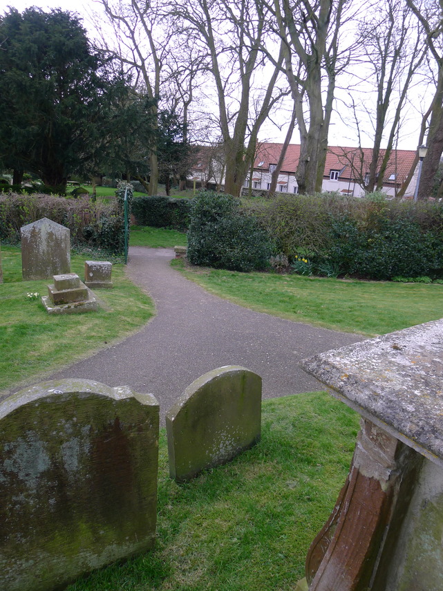 All Saints Churchyard footpath to Church Walk, Hunmanby