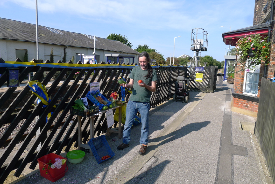 Early Afternoon, healthy choices on platform 1 at Hunmanby Railway Station