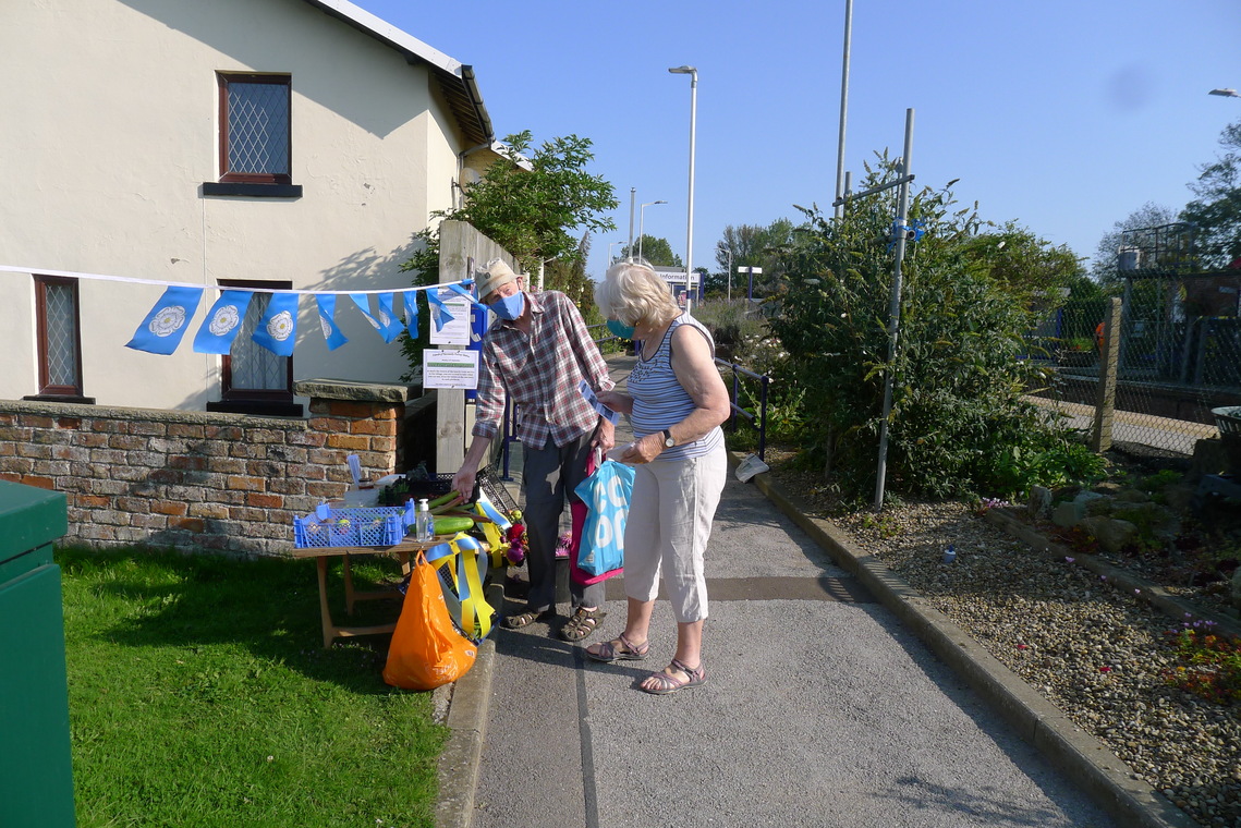 Harvest Giveaway at Hunmanby Railway Station