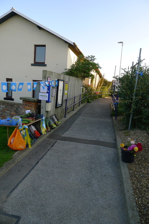 Harvest Giveaway ready for the first train of the day to Scarborough just at 6.20am