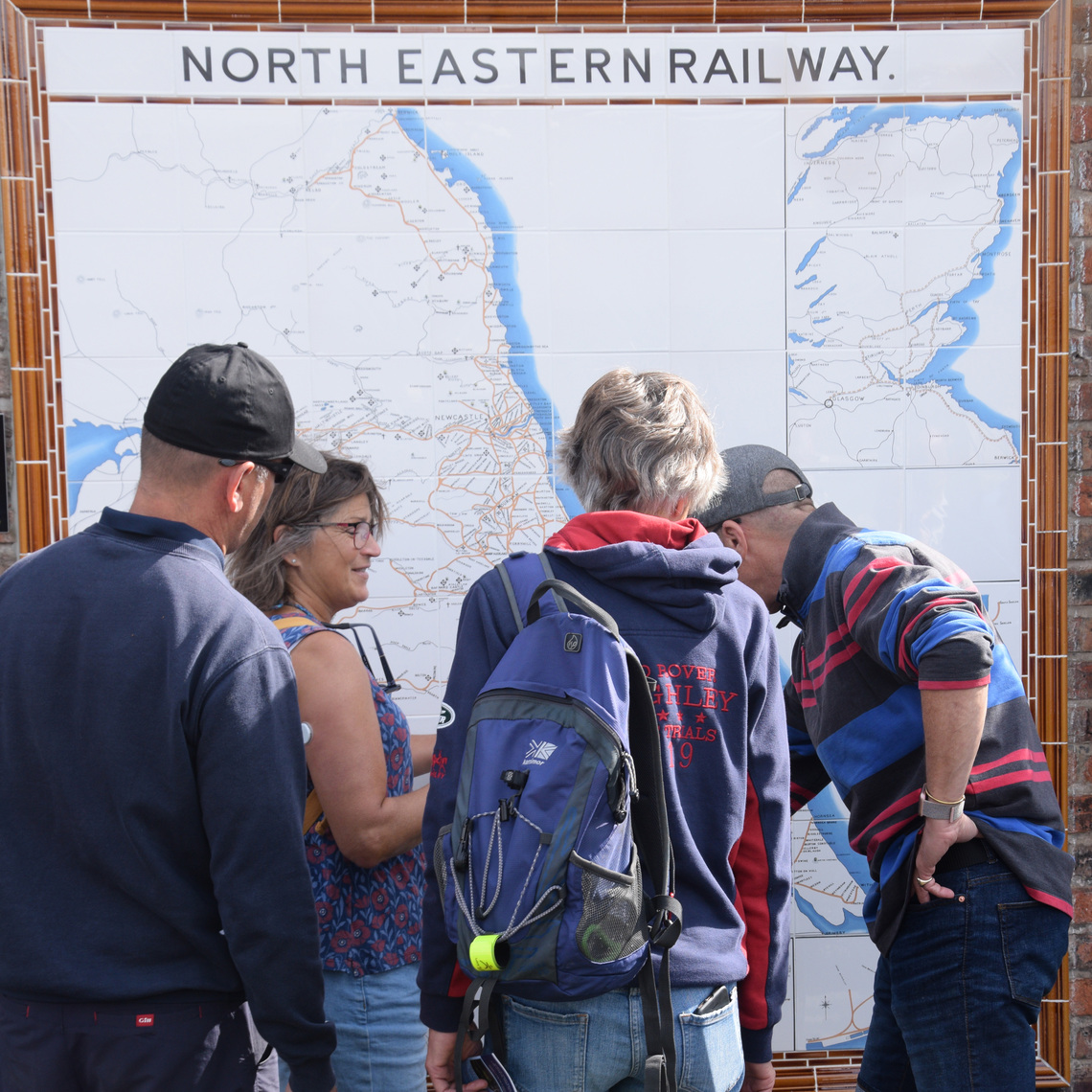 Heritage Day, looking at the Tile Map at Hunmanby Station