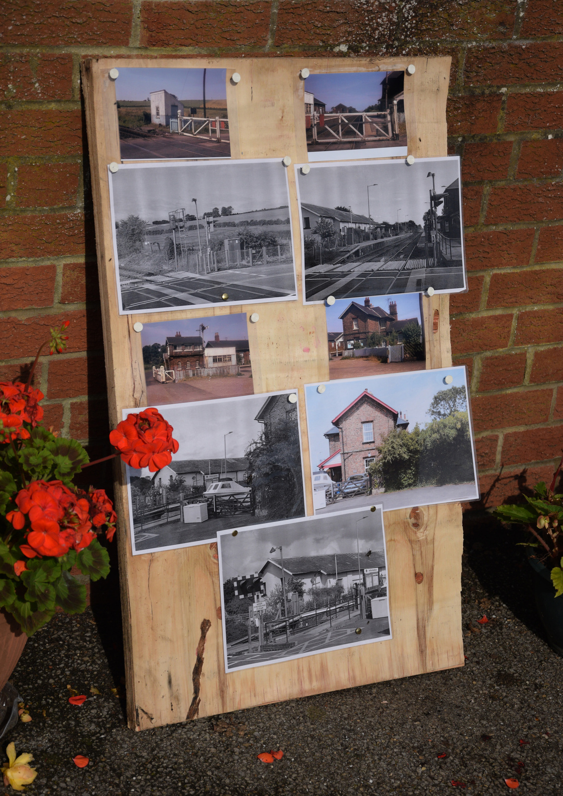 Heritage Day, then and now photos at Hunmanby Station