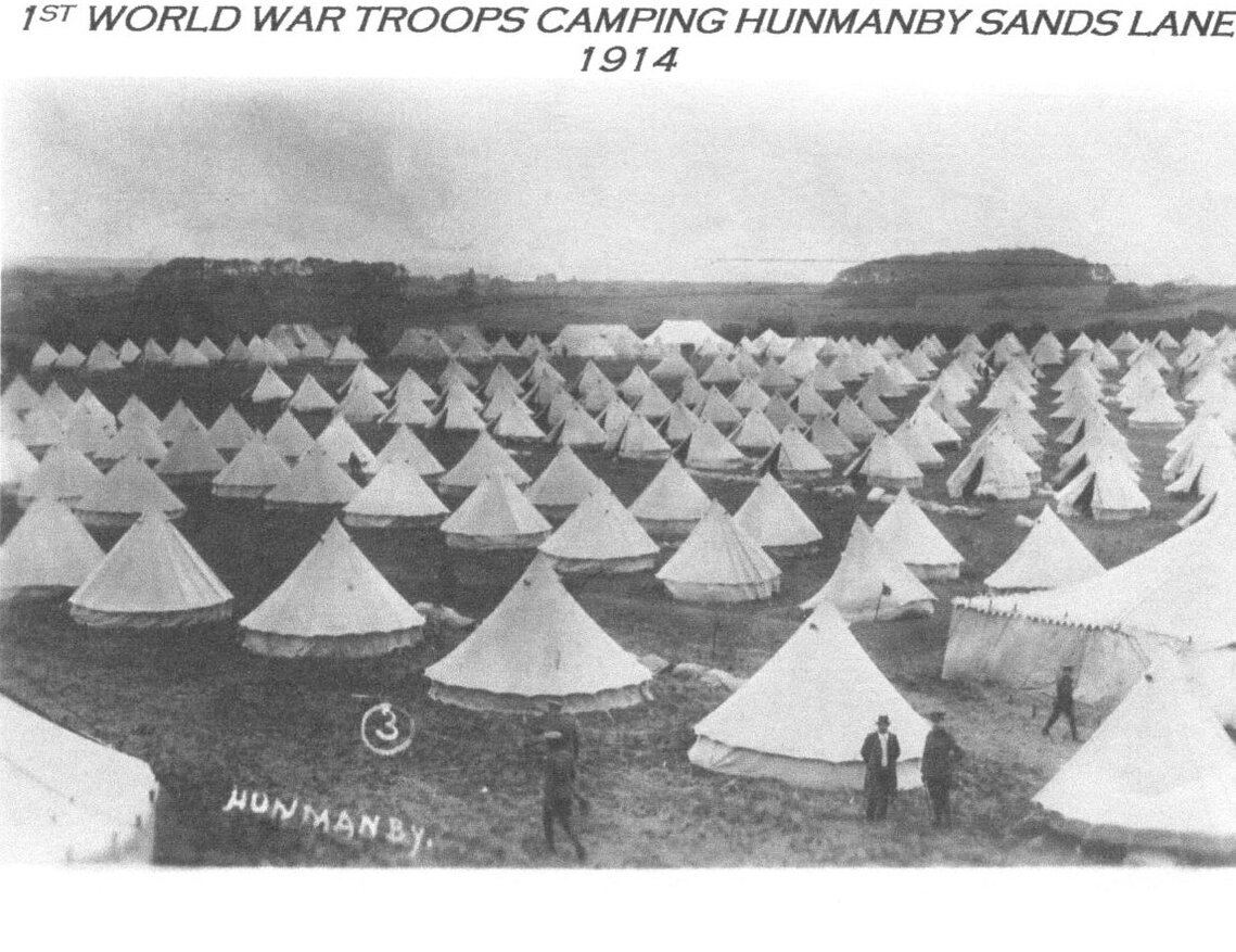 1914 Troops Camping in Sands Lane, Hunmanby