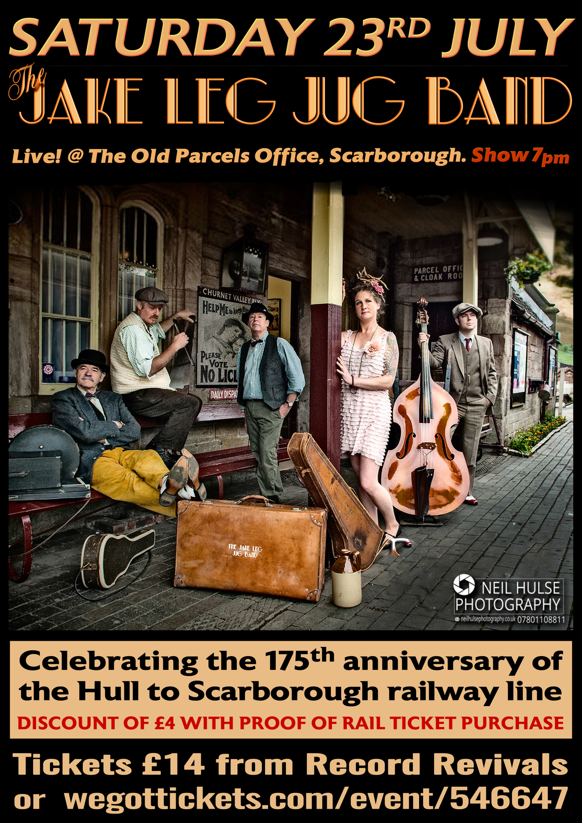 Jake Leg Jug Band at Old Parcels Office, Scarborough