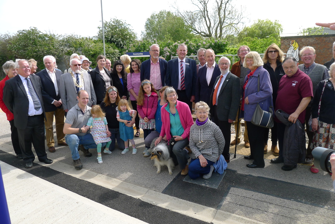 Hunmanby village launch of the new hourly train service May 2019