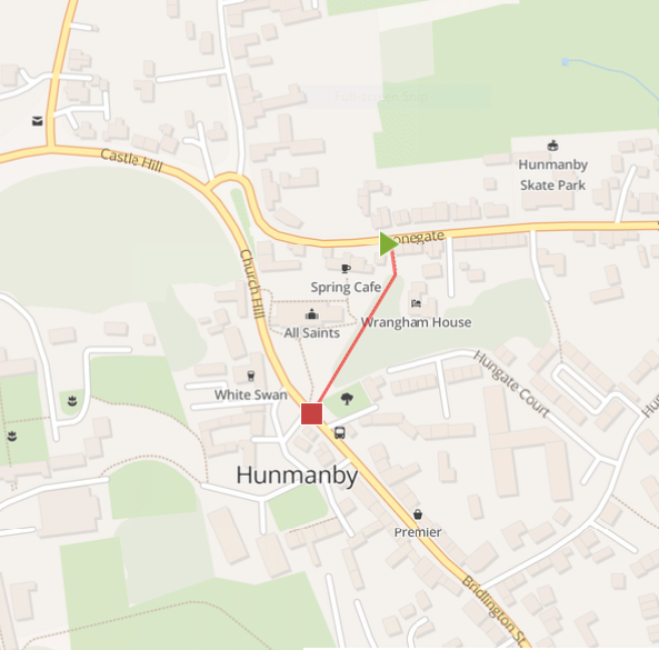 Hunmanby Village path 19, Stonegate to Bridlington Street, 'Church Walk'
