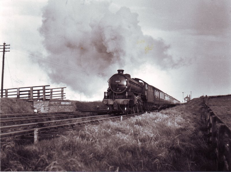 Bempton Railway Station steam train heading to Scarborough