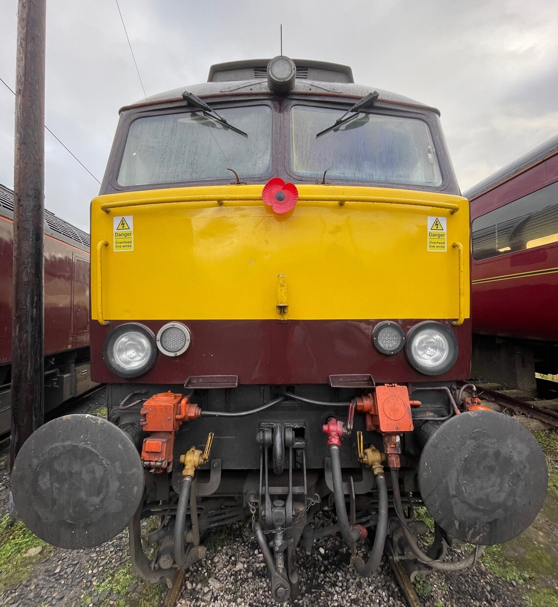 Remembrance Day 2021,West Coast Railways, Class 57 locomotive, 57601 with poppy