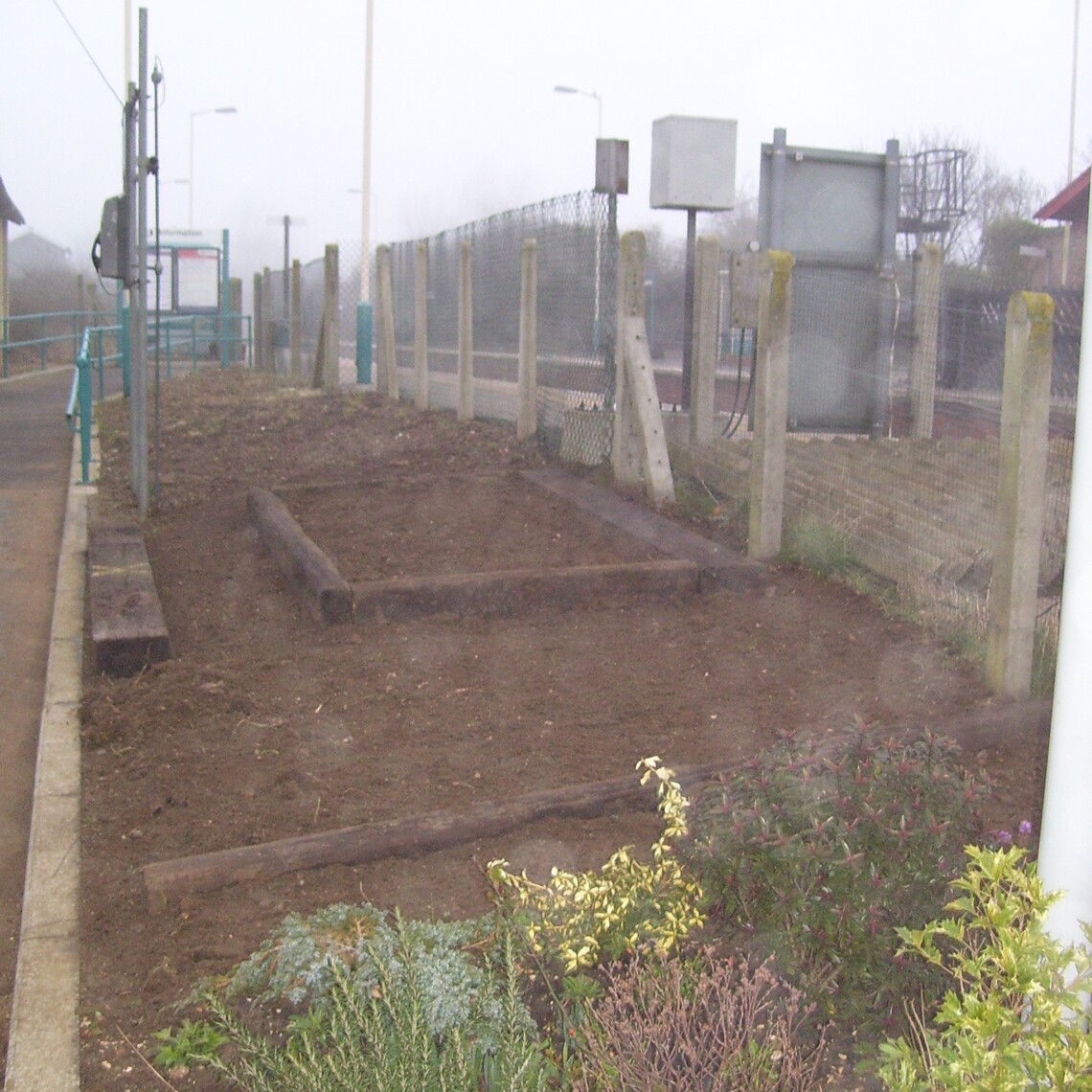 Creating the Beach Bed at Hunmanby Railway Station 