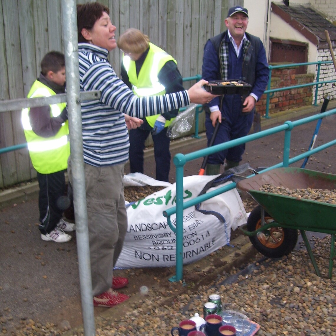 Tea Break at Hunmanby Railway Station creating the Beach Bed