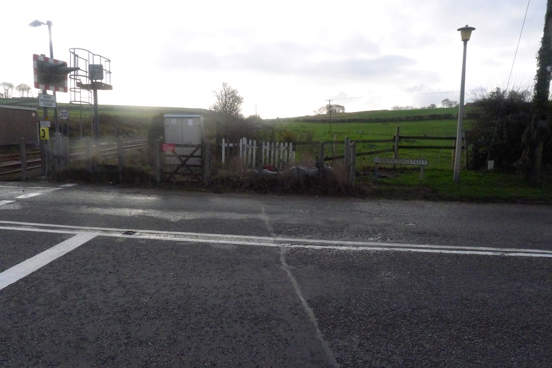 Old Bridlington Street Sign at Hunmanby Railway Station