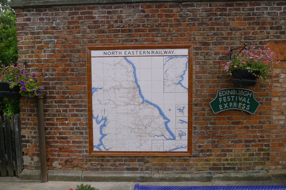 12th August 2021 North Eastern Railway Tile Map at Hunmanby, prior to grouting