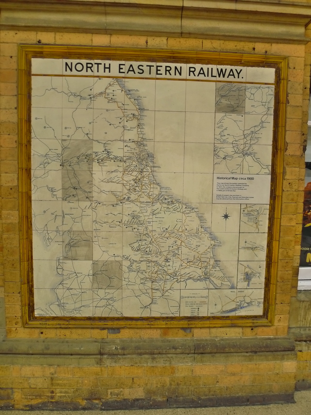 North Eastern Railway Tile Map at York Railway Station