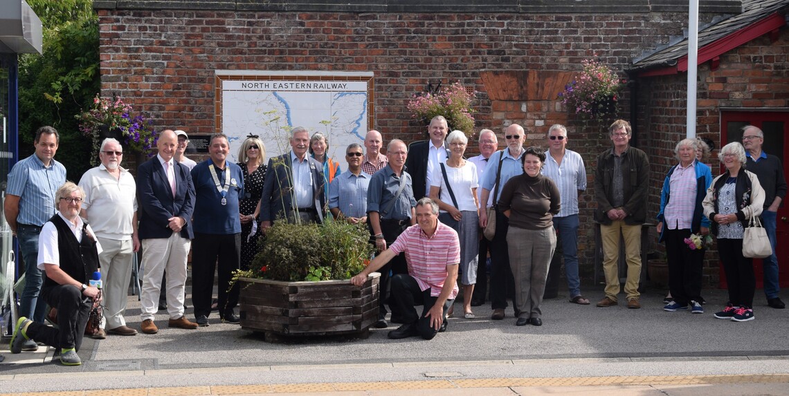 Tile Map, Group photo, Heritage Day in Hunmanby, 11th September 2021