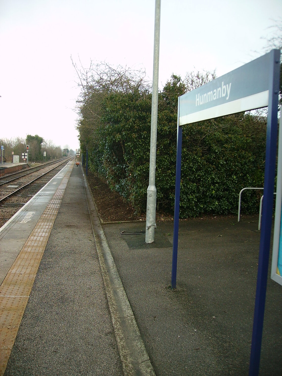 New Long Border ready for planting Platform 1 at Hunmanby Railway Station