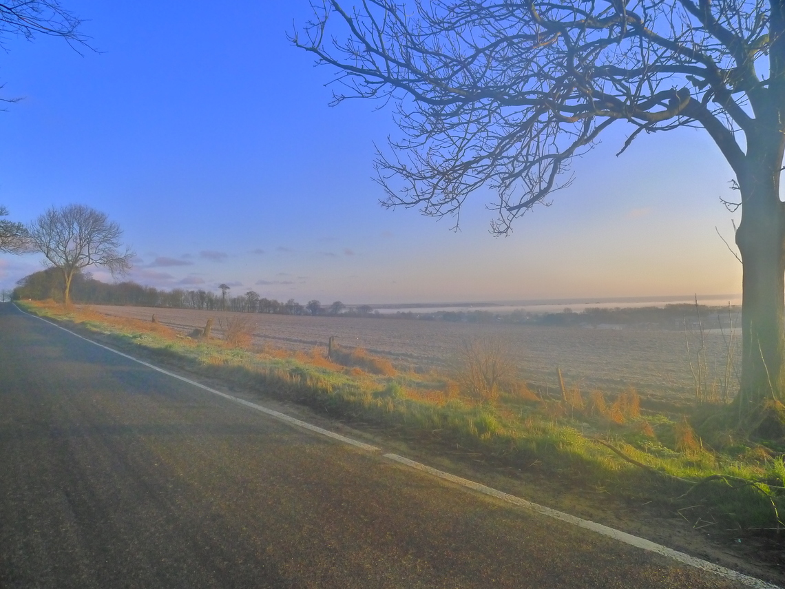 Bartindale Road early morning mist Spring 2020