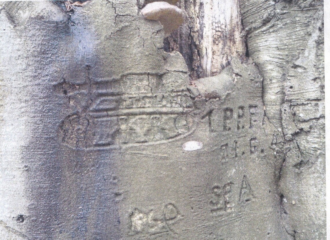 Camp Dale, Hunmanby, graffiti from World War 2 