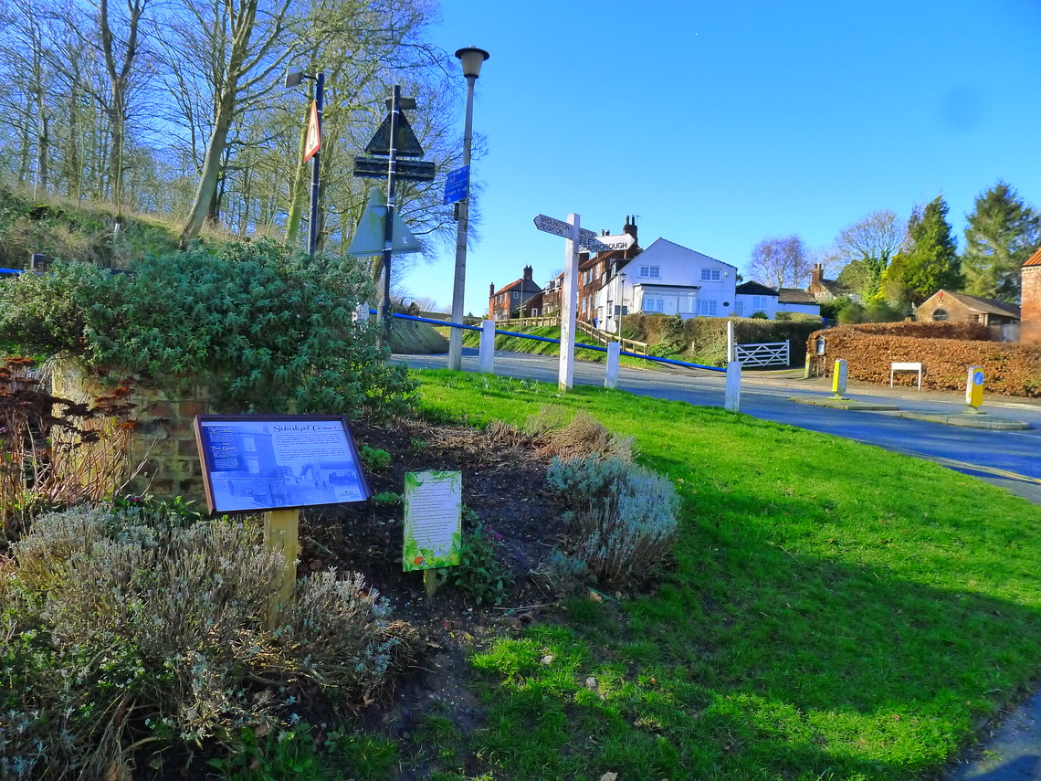 The finger post at the Junction of Stonegate and Northgate, Hunmanby