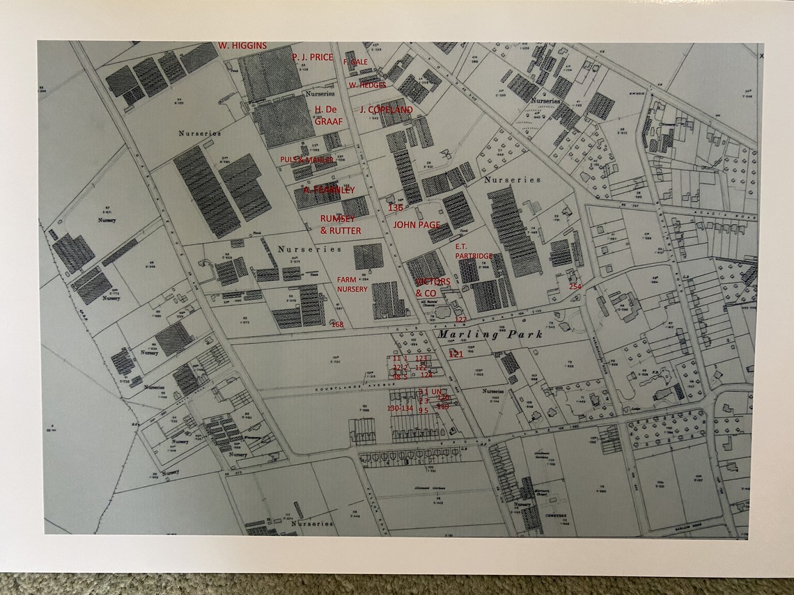 1912 OS map with occupiers as per 1911 Census. 