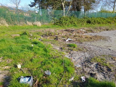 Rubbish on Abandoned Pitch 
