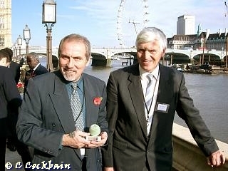 Rob Smith & Rob Cockbain collecting Green Apple Environment award London