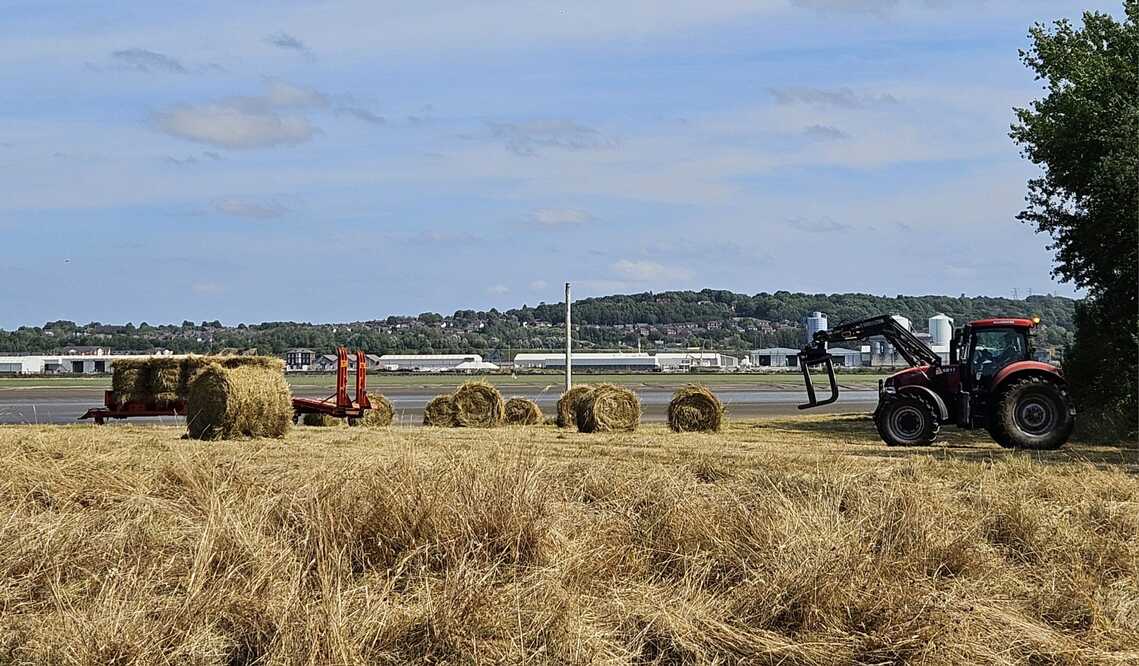 Tractors cutting the Spring & Summer Meadows Pickerings Pasture LNR