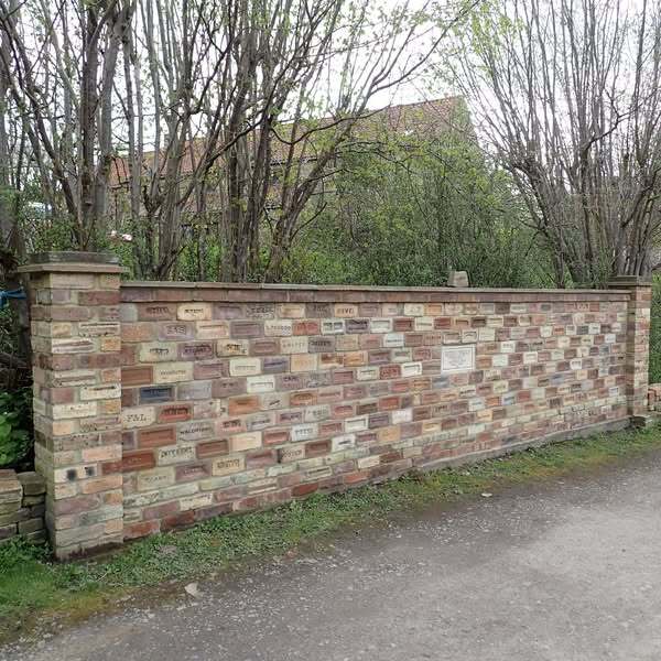 Brick Hertiage Monument at Path Head Water Mill, Blaydon