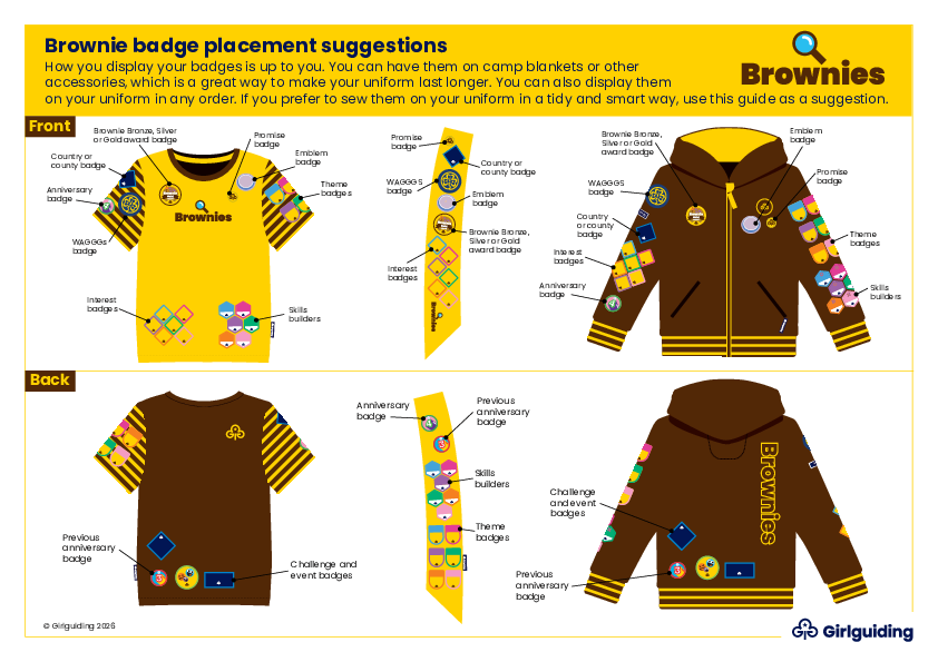 Brownies badge placement