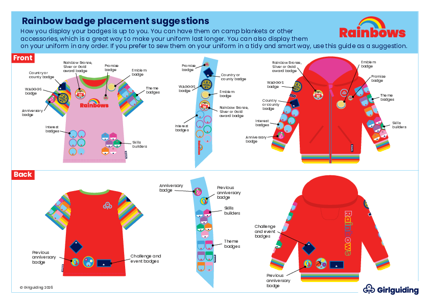 Rainbow Badge placement