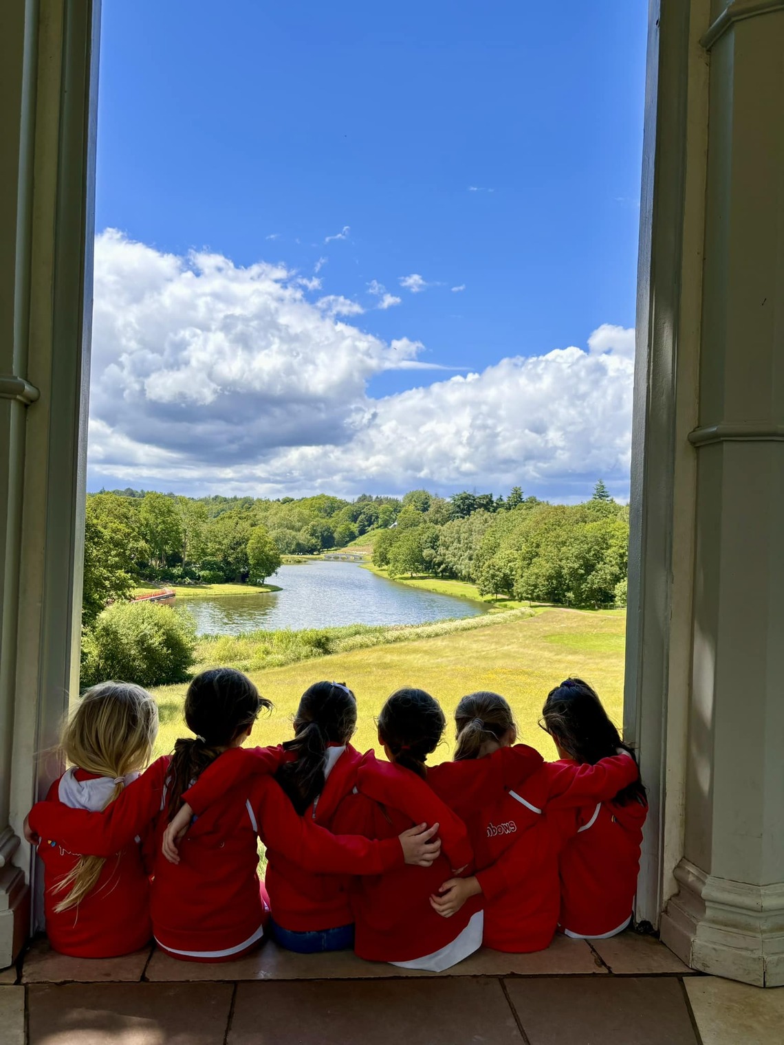 Rainbows looking out at the views of Painshill Park