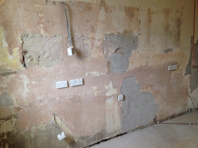 Walls to be re-plastered