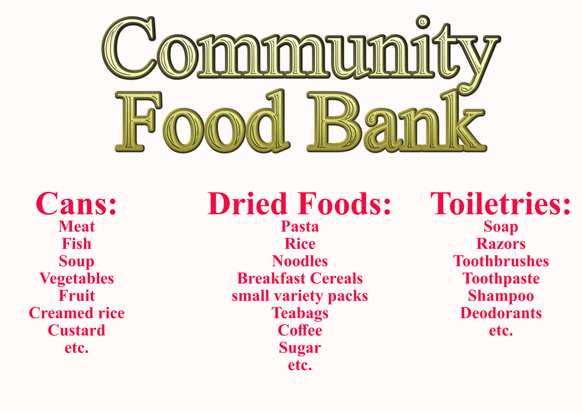 Items for the Food Bank