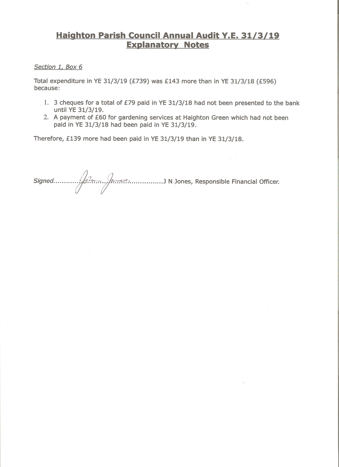 Analysis of Variances/Explanatory Notes
