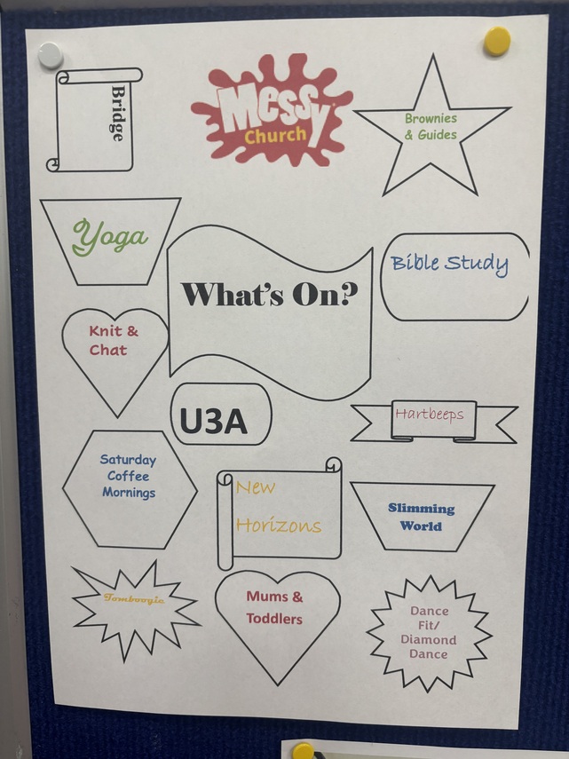 Activities taking place at church