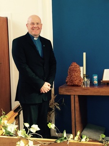 Rev J with Harvest loaf