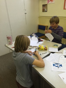 Making Flags: Andrew and Robert