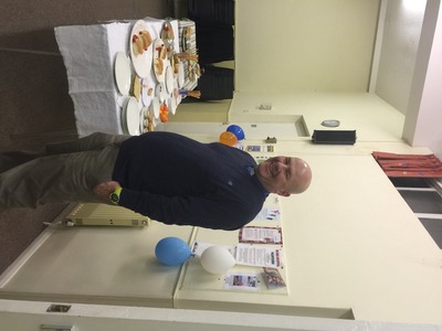 Rev John hovering around the food..