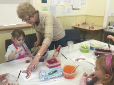 Making rainbow jellies
