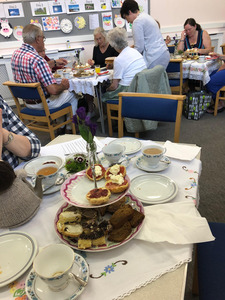 Impressive selection of cakes at our Afternoon Tea in aid of hops