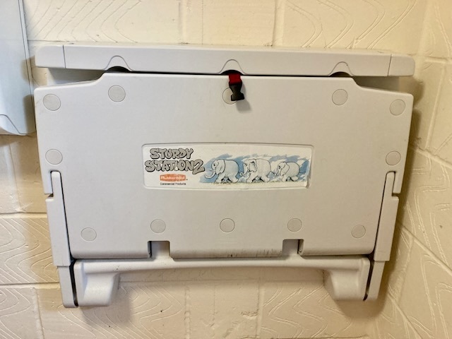 Closed baby changing unit