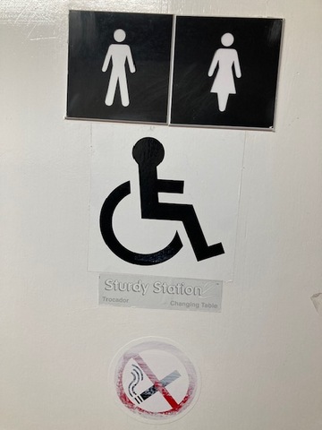 Sign for disabled toilet