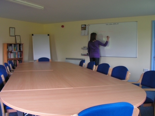 Meeting Room showing white board