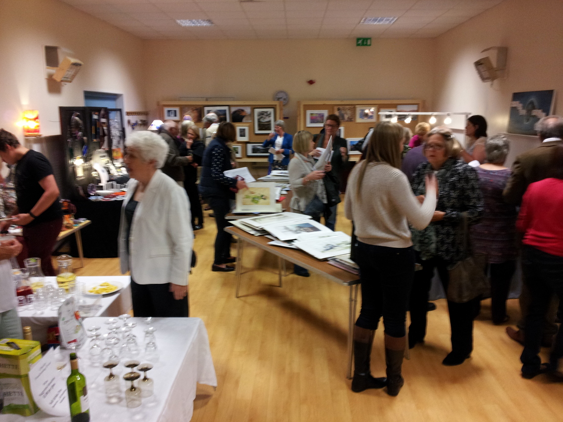 some art & craft exhibits in the small hall